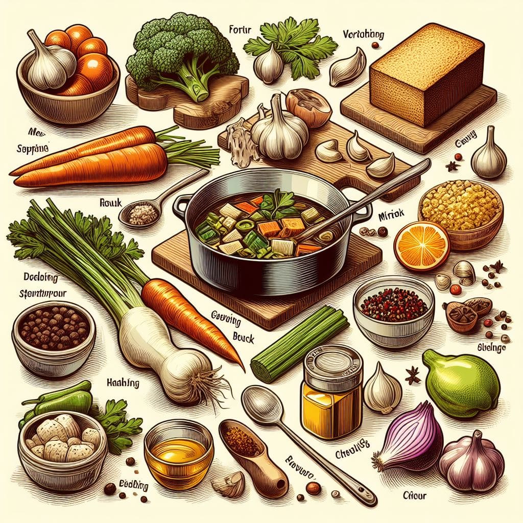 Building Flavor: Stocks, Broths, Roux, Mirepoix, Deglazing, Etc.