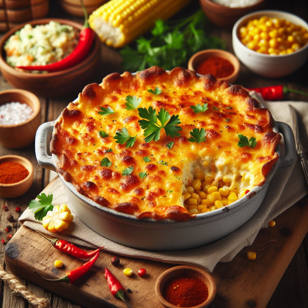 Cheesy Fiesta Corn yammy racepe