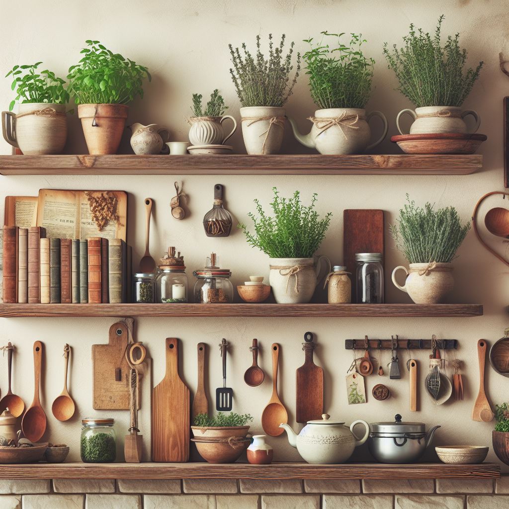 How to Decorate Floating Shelves in Kitchen