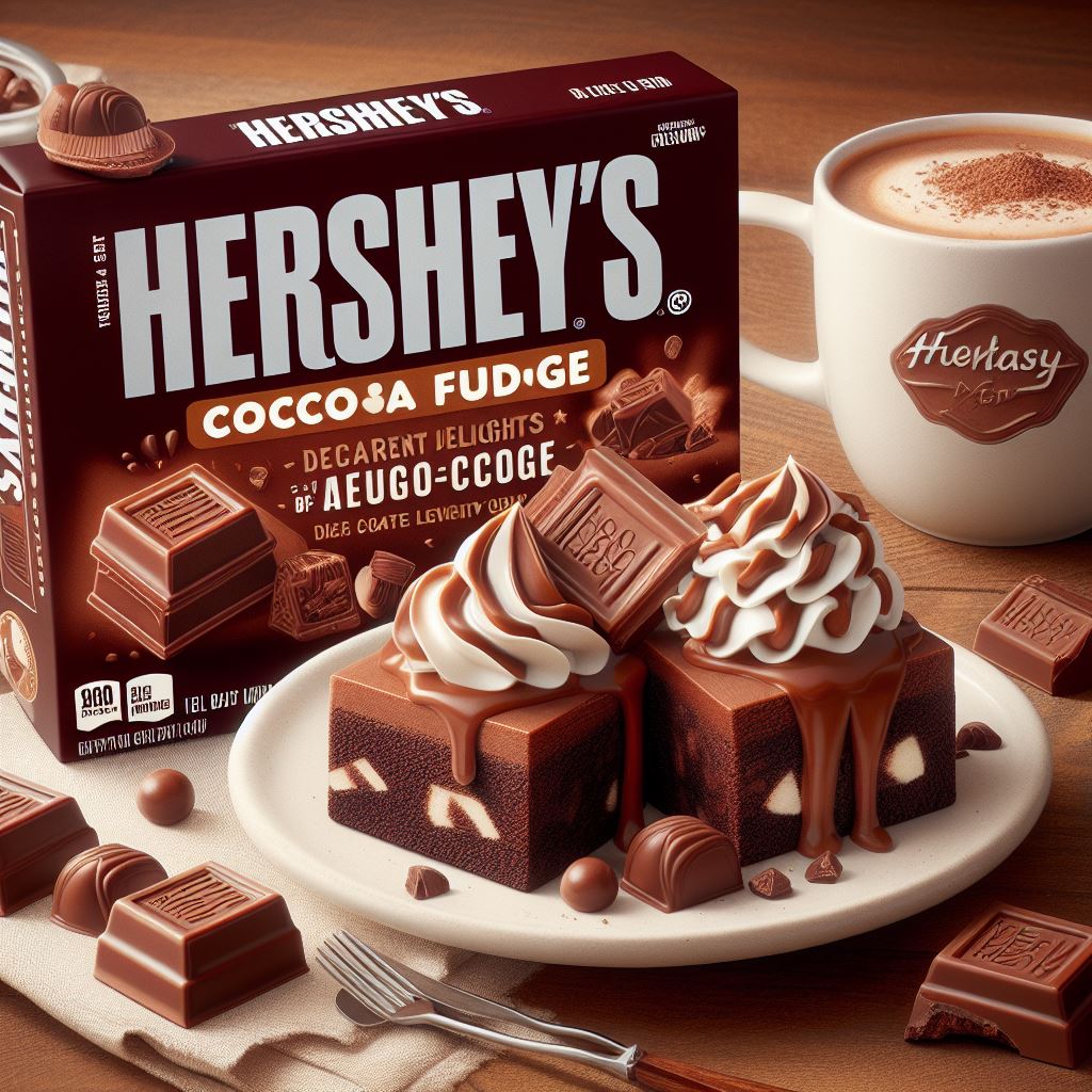 Hershey’s Cocoa Fudge with coffey and cakes