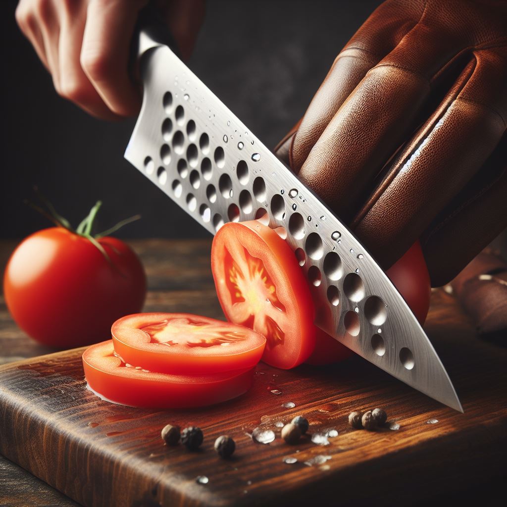 Kitchen Knife With Holes in Blade Slice Like a Pro!